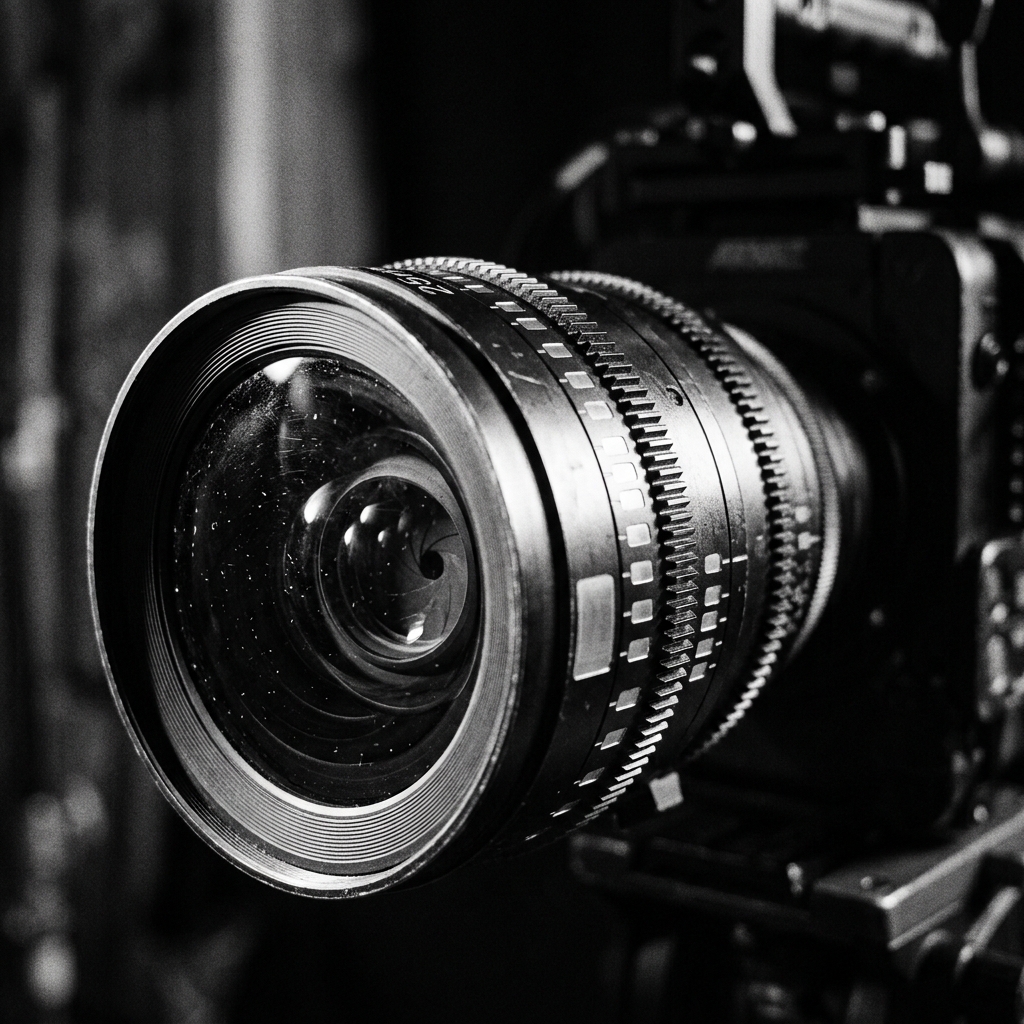Cinema camera lens and matte box