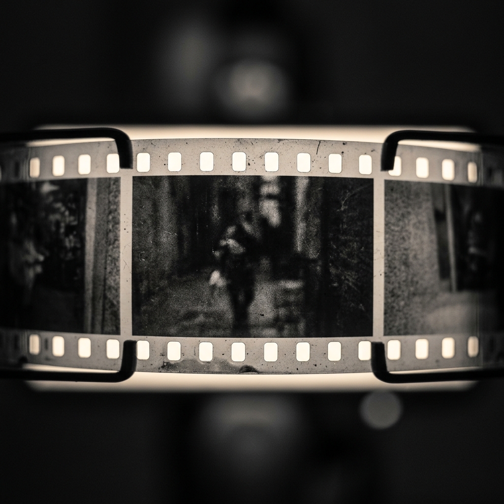 35mm film reel strip detail